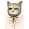 Zilveren Kettinghanger Grey Cat